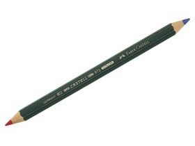 Карандаш двухцветный Faber-Castell "Castell", синий-красный, утолщенный