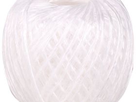 Шпагат полипропиленовый, 1600текс, 125м, 0,2кг, белый, бобина