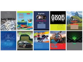 Тетрадь 12л., линия BG "Mix-10. Мальчики", 10 дизайнов