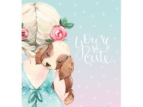 Скетчбук 80л. А6 7БЦ BG "Такой милый", матовая ламинация, белый блок с градиентом 100г/м2