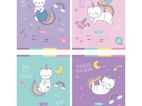 Тетрадь 24л., клетка BG "Sweet day", эконом