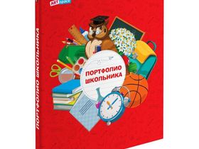 Папка-портфолио 7БЦ А4 ArtSpace, на 4 кольцах для школьника, 20 файлов, 10 вкладышей