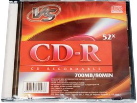 Диск CD-R 700 Mb [1 шт/52x/Slim] VS