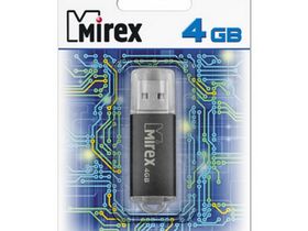 Память USB2.0 Flash DRIVE  4Gb [Mirex Unit] Black