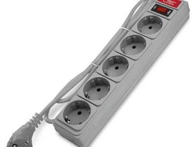 Сетевой фильтр Союз [5 розеток, 1,8 метра] Grey