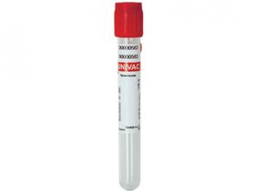 Пробирка вакуумная для исследования сыворотки Univac 4 мл, 13*75 мм, с активатором свертывания крови (кремнезем), цвет крышки красный, 100 шт/упаковка, Россия (Эйлитон) 1375.4.0.АК