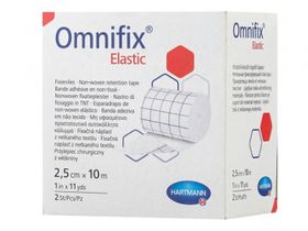 Лейкопластырь (пластырь)  Omnifix elastic 2,5*1000 см гипоаллергенный из нетканного материала, белый, 2 шт/упаковка, Германия (Paul Hartmann AG) 9006064