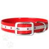 Ошейник биотановый со светоотражающей полосой = 12мм 24-28см красный Каскад