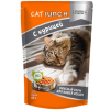 КэтЛанч/Cat Lunch пауч корм для кошек Кусочки в желе Курица = 85г*24