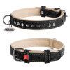 Ошейник для собак кож WAUDOG Soft с QR паспортом металлические украшения = 15мм*27-36см Коллар/Collar