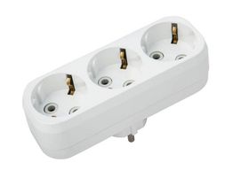 Разветвитель Универсал плоский 3гн 16А с/з