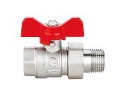 Кран шаровый прямой со сгоном Вр-Нр 1" бабочка (LL1045 1") (8/48)