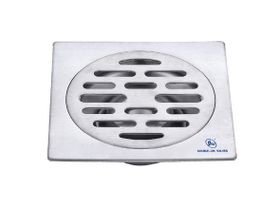 Трап латунь100*100 нерж.реш,, с нерж.гидрозатвором , Д40,  матовый никель (LL7006)