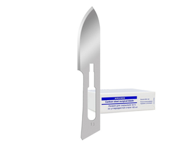 Лезвие для скальпеля одноразовое Apexmed №13 из углеродистой стали, 100 шт/упаковка, Индия ("Aditya Dispomed Products Private Limited") 0601-01-13