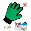 Перчатка массажная для вычесывания шерсти зеленая = 23*17см PMG-1201GR Штефан/Stefan
