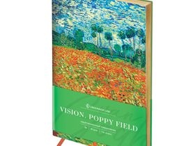 Ежедневник недатир. B6, 136л, кожзам, Greenwich Line "Vision. Van Gogh. Poppy field", тон.бл, зол.ср