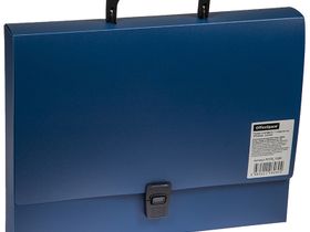 Папка-портфель 1 отделение OfficeSpace, 600мкм, синий