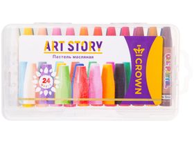 Пастель масляная Crown "ArtStory", 24 цвета, пласт. упак.
