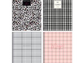 Тетрадь 80л., А4, клетка на гребне ArtSpace "Узор. Fashion pattent", гляцевая ламинация, твердая обл