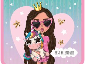 Папка для тетрадей 2 отделения А5 ArtSpace "Best Friends", пластик, на молнии