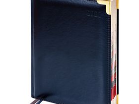 Ежедневник датированный 2022г., А6, 184л., кожа, Delucci, гладкая кожа, зол. срез, черный