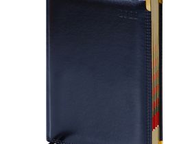 Ежедневник датированный 2022г., А5, 184л., кожа, Delucci, гладкая кожа, зол. срез, черный