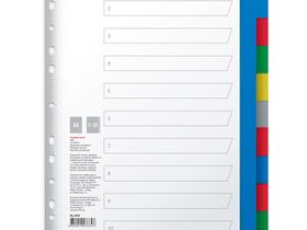 Разделитель листов Berlingo А4, 10 листов, без индексации, цветной, пластиковый