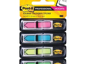 Флажки-закладки Post-it "Professional", суперклейкие, 43*12мм, 24л*4цв., неон, в индивидуальных дисп