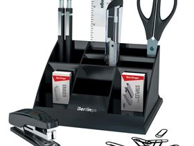 Настольный органайзер Berlingo "Western", 9 предметов, черный