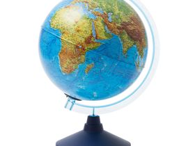 Глобус физико-политический Globen, 25см, с подсветкой от батареек на круглой подставке