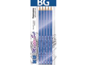 Набор карандашей ч/г BG "Master set", 5шт., 2H-2B, шестигран., блистер