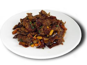 Жареная баранина под острым соусом