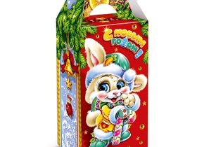 Коробка сборная [11*08*20] "Зайчик волшебник"