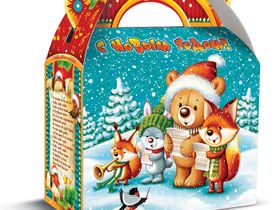 Коробка сборная [22*09*15] "Рождественский лес"