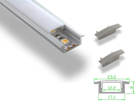 Профиль для светодиодной ленты Встраиваемый. Мод 013. Длина - 2м.