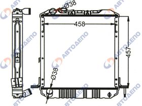 Радиатор охлаждения двигателя ISUZU, NISSAN ELF, ATLAS, UD CONDOR AKR71GN, AKR81A, BKR66LR, BKR81E, NKR66, NKR71, NKR81 IS-13071-48