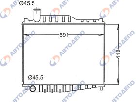 Радиатор охлаждения двигателя. NISSAN DIESEL, UD, CONDOR MK210, MK252, LK25A, MK212A, MK36A NI-0252-36-K