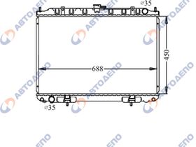 Радиатор охлаждения двигателя. NISSAN X-TRAIL  NI-0086-16