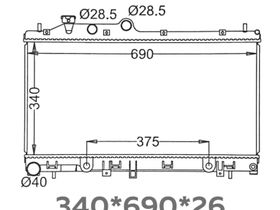 Радиатор охлаждения двигателя. SUBARU LEGACY JF1BR SUB-0038-26-K