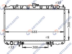 Радиатор охлаждения двигателя. NISSAN SUNNY, AD, WINGROAD KE-SB15, GF-WPY11 NI-0003-16-K