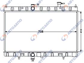 Радиатор охлаждения двигателя. NISSAN X-TRAIL, ROGUE HNT32, HT32, CMF, NT32, T32 NI-0308-16-K