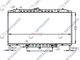 Радиатор охлаждения двигателя. NISSAN SAFARI WGY61 NI-0091-34-K