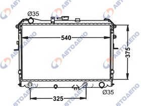 Радиатор охлаждения двигателя. MAZDA BONGO SK22T, SK22V, SK24T, SK26T,SS28V, SS28H, SD29T, SD2AT MA-0090-26-AT-K