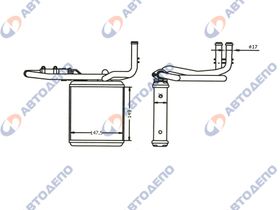 Радиатор отопителя NISSAN DATSUN, TERRANO, SAFARI, CARAVAN D22 HR-216
