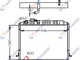 Радиатор охлаждения двигателя. TOYOTA HIACE TRUCK LH85, LH95 TO-0426-48