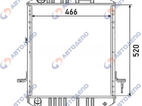 Радиатор охлаждения двигателя. ISUZU ELF NPR, AKS71 IS-0037-32