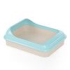 Туалет для кошек Мур-мяу с бортом = 455*355*150мм голубой Альтернатива