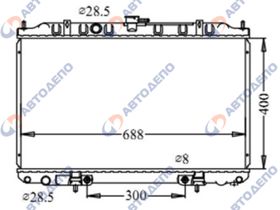 Радиатор охлаждения двигателя. NISSAN EXPERT, TINO W11, VNW11, V10 NI-0165-16-K