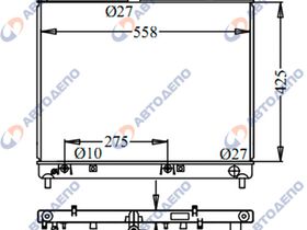 Радиатор охлаждения двигателя. DAIHATSU, TOYOTA, LEXUS BE-GO, RUSH J200E, J200G DA-0049-16-K