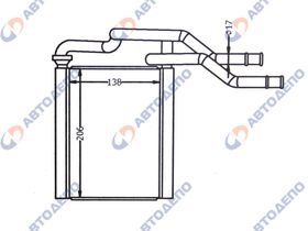 Радиатор отопителя TOYOTA RAV4 ACA20, ACA20W, ACA21, ACA21W, ACA22, ACA23, ZCA25, ZCA25W, ZCA26, ZCA26W HR-141C-26-K